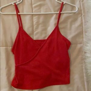 Red crop top